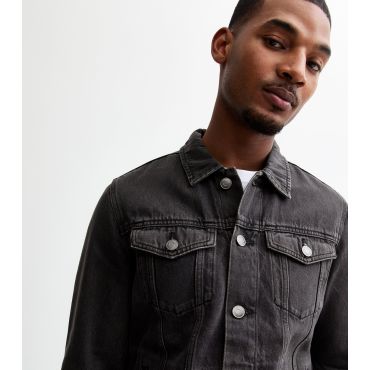 Men's Black Denim Jean Jacket Jack & Jones New Look