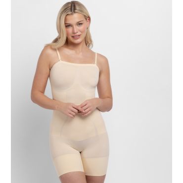 Women's Light Pink Sculpt Romper Dorina New Look