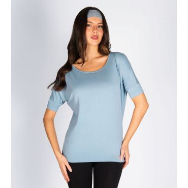 Women's Blue Round Neck Top Pineapple New Look