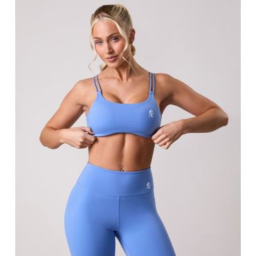 Women's 365 Blue Logo Print Sports Bra Gym King New Look