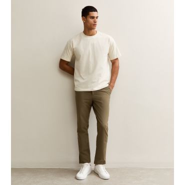 Men's Light Brown Regular Drawstring Trousers Jack & Jones New Look