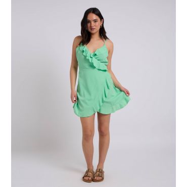 Women's Light Green Frill Trim Cami Tea Dress Urban Bliss New Look