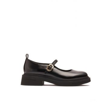 Women's Black Buckle Strap Mary Jane Shoes London Rebel New Look