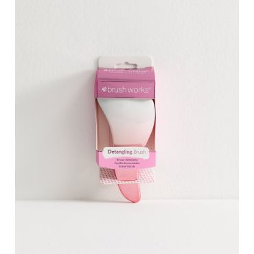 Pink Sculpted Detangling Brush Brushworks New Look