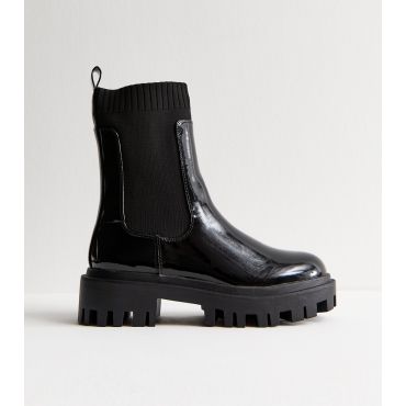 Women's Black Arryn Faux Leather Boots Public Desire New Look