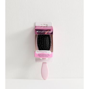 Pink Oval Detangling Brush Brushworks New Look