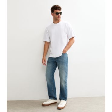 Men's Blue Straight Leg Denim Jeans Only and Sons New Look