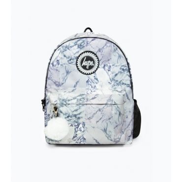 Grey Marble Print Backpack HYPE New Look