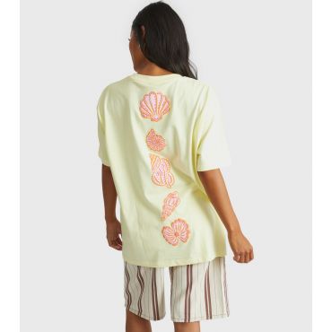 Women's Bright Yellow Oyster Bay Shell Print T-Shirt Skinnydip New Look