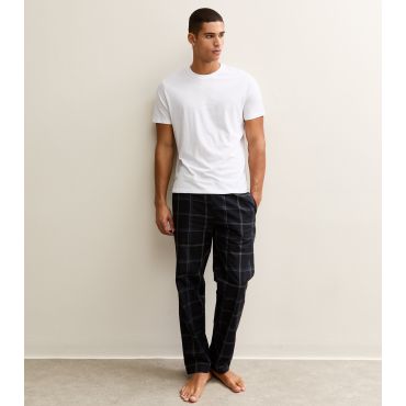 Men's Black Relaxed T-Shirt and Trousers Pyjama Set Only and Sons New Look