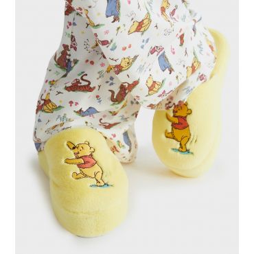 Women's Yellow Winnie The Pooh Embroidered Slippers Skinnydip New Look