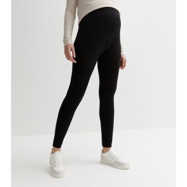 Women's Maternity Black Jersey Leggings New Look