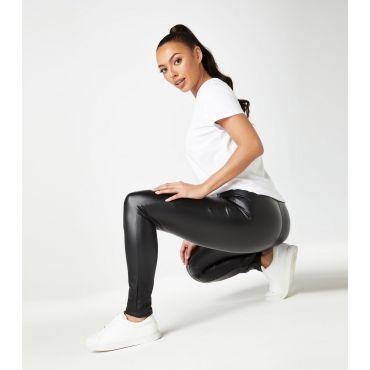 Women's Black Leather-Look Leggings Urban Bliss New Look