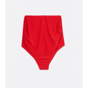 Women's Maternity Red Over Bump Bikini Bottoms New Look