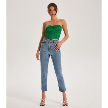 Women's Blue Straight Leg Jeans Urban Bliss New Look