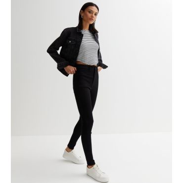 Women's Black High Waist Hallie Super Skinny Jeans New Look