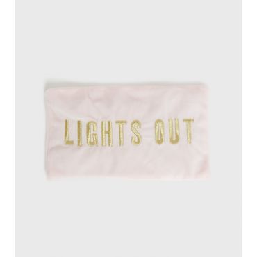 Pale Pink Lights Out Embroidered Eye Pad New Look