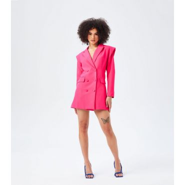 Women's Bright Pink Mini Blazer Dress Urban Bliss New Look
