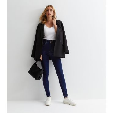Women's Navy Lift & Shape High Waist Yazmin Skinny Jeans New Look