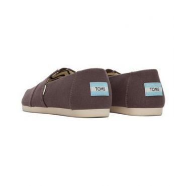TOMS Pale Grey Canvas Slip On Espadrilles New Look