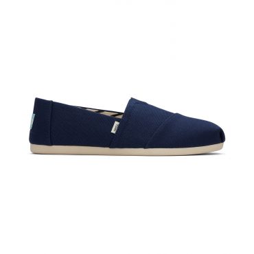 Women's Navy Canvas Slip On Espadrilles Toms New Look