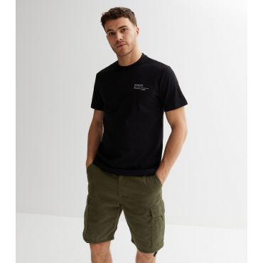 Men's Dark Green Cargo Shorts Jack & Jones New Look