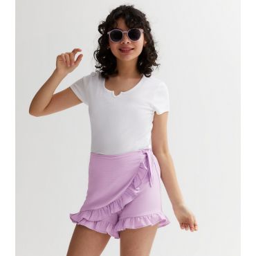 Lilac Frill Wrap Skort KIDS ONLY New Look