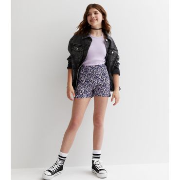 Blue Floral Shorts KIDS ONLY New Look