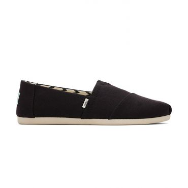 Women's Black Canvas Slip On Espadrilles Toms New Look