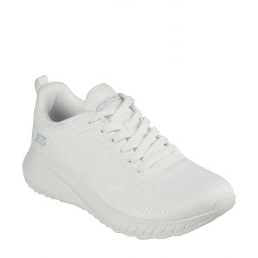 Women's Off White Bobs Squad Chaos Face Off Trainers Skechers New Look
