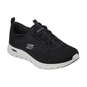 Women's Black Arch Fit Vista Mesh Trainers Skechers New Look