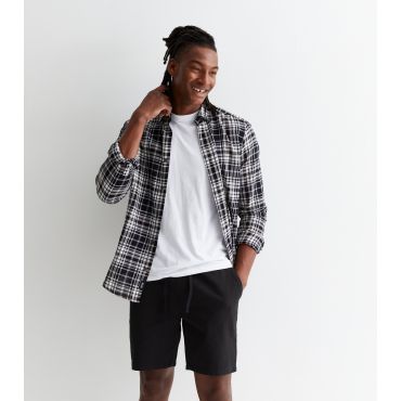 Men's Black Cotton Shorts Only and Sons New Look