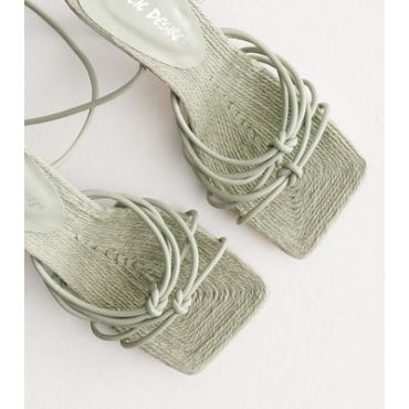 Public Desire Mint Green Strappy Stiletto Heel Sandals New Look