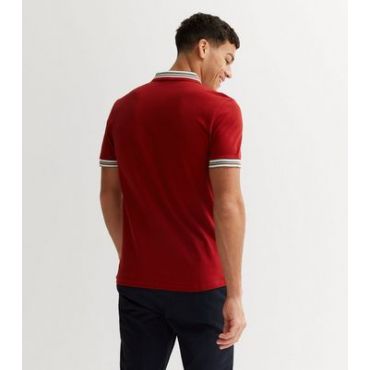 Men's Ben Sherman Red Short Sleeve Polo Shirt New Look
