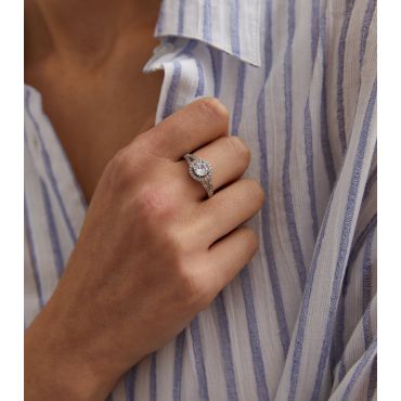 Silver Round Cubic Zirconia Ring New Look