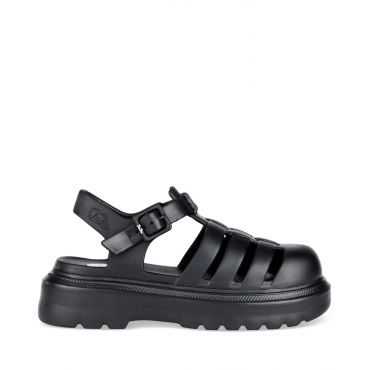 Women's Black Chunky Jelly Sandals JuJu New Look