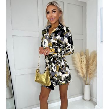 Women's Multicoloured Abstract Print Mini Shirt Dress AX Paris New Look