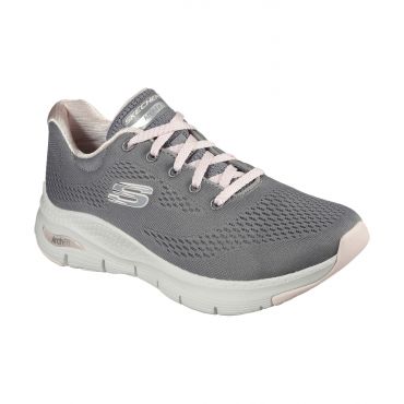 Women's Grey Arch Fit Mesh Trainers Skechers New Look