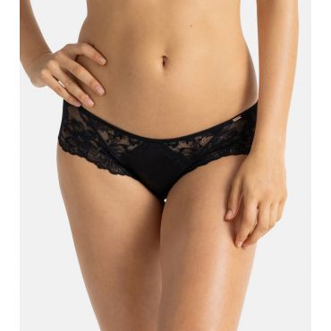Women's Black Floral Lace Hipster Briefs Dorina New Look