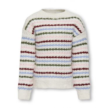 White Stripe Knit Jumper KIDS ONLY New Look
