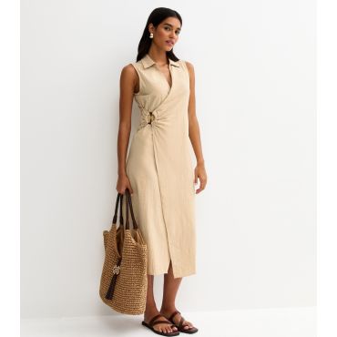 Women's Stone Wrap Midi Dress JDY New Look