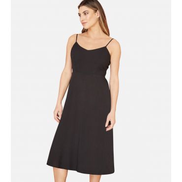 Women's Black Midi Dress Yumi New Look
