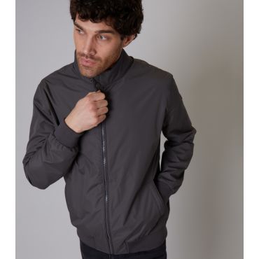 Men's Dark Grey Regular Zip Up Jacket Threadbare New Look
