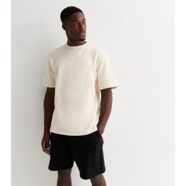 Men's Off-White Cotton Relaxed-Fit T-Shirt Only and Sons New Look