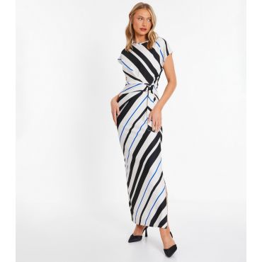 Women's White Stripe Maxi Dress Quiz New Look