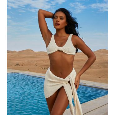 Women's Cream Textured Sarong Moda Minx New Look