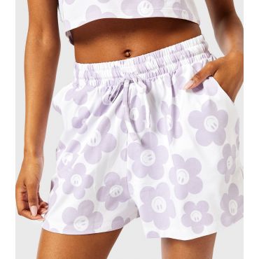 Women's Lilac Flower-Print Shorts Skinnydip New Look