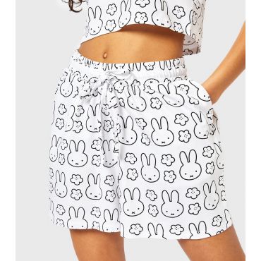 Women's White Miffy Pyjama Shorts Skinnydip New Look