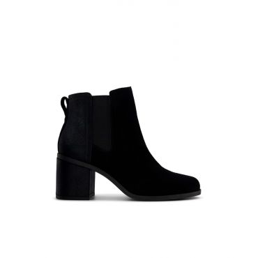 Women's Black Evelyn Block Heel Ankle Boots Toms New Look