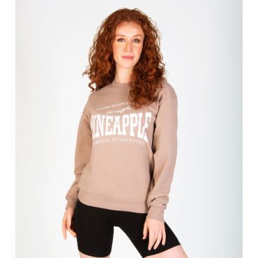 Women's Light Brown Logo Sweatshirt Pineapple New Look